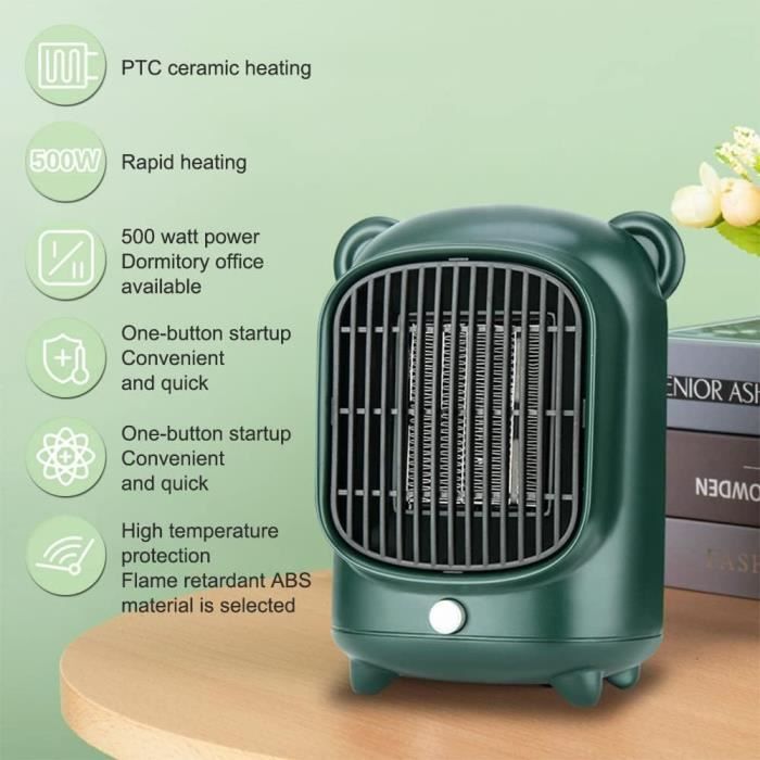 Home Office Mini radiateur électrique Radiateur soufflant Petit