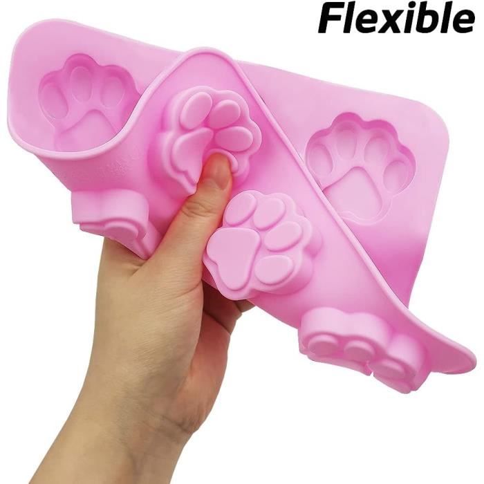 Moule Décoration Gâteau Chien Chat Lot De 4 Moules En Silicone Animaux Adorables - Os De Chien & Chat Pour Cupcakes, Chocolats, Bonbons Et Pâte à Sucre