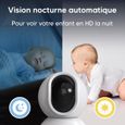 Aycorn Babyphone Moniteur vidéo pour bébé avec caméra et écran LCD extra large, Vision nocturne, Surveillance de la Température-3
