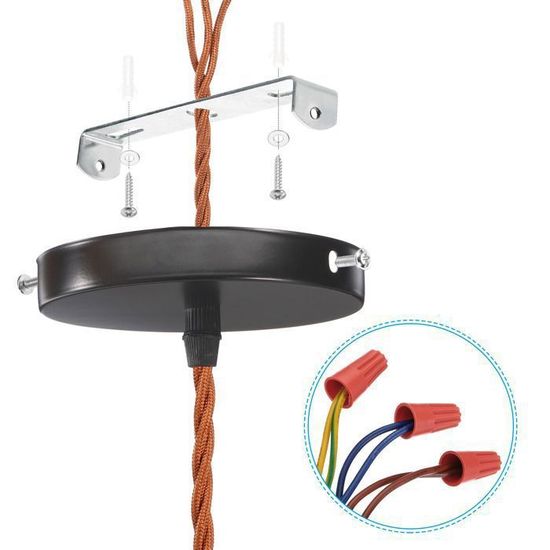 Plaque De Fixation Pour Lustre - Support Plafonnier En Fer Galvanisé 185x19mm - Idéal Pour Maison, Bureau, Montage Facile