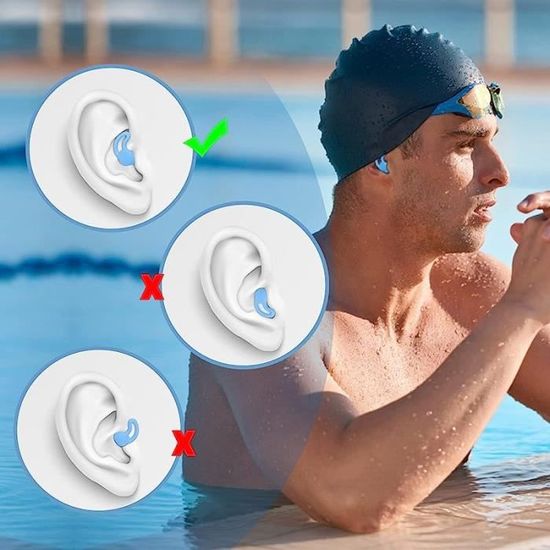 10 paires avec boîte - Bouchons'oreille en silicone anti bruit pour
