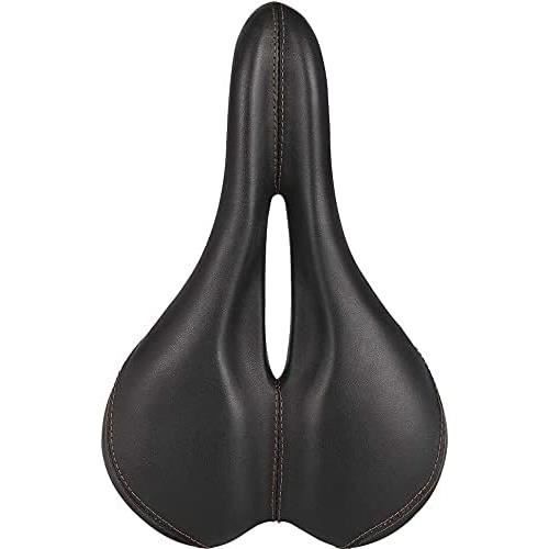 Selle Absorption Chocs 32,5cm Selle VTT Confort Large - Mousse Mémoire 4,5cm - Structure Carbone - Charge 120kg - Universelle Vélo électrique Selle Large Mousse Mémoire