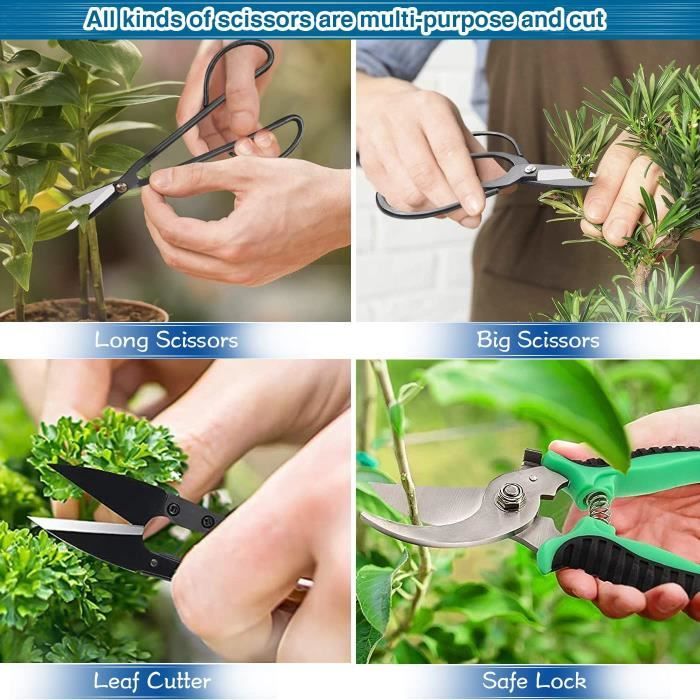 Kit d'outils de jardinage pour bonsaï HONTTOR - 24 pièces en acier  inoxydable et durable - Cdiscount Jardin
