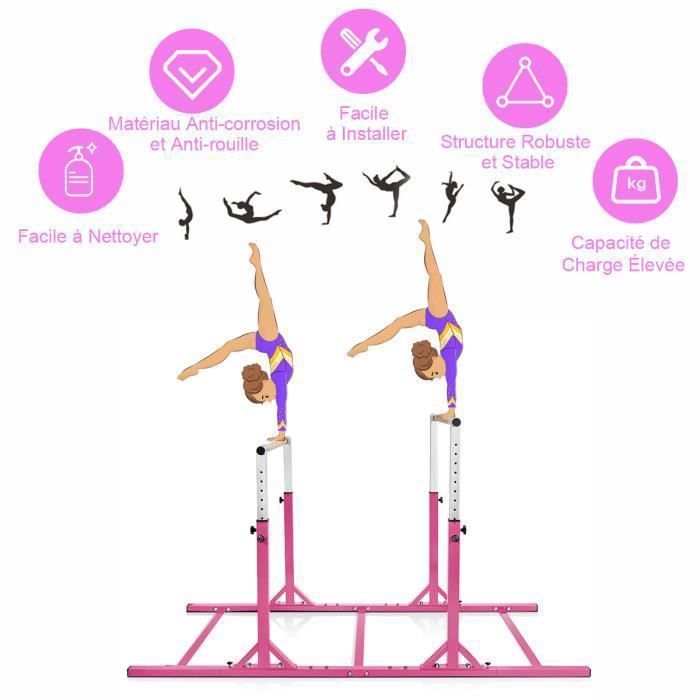 2 Barres De Gymnastique Rythmique 36 Cm – Connectables, En Caoutchouc Et PP, Pour Entraînement
