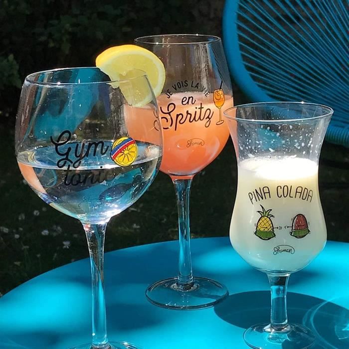 Verre Pailleté Main Moi Le Gin Et Regarde-moi Devenir Fabuleux X Grand Verre Ballon