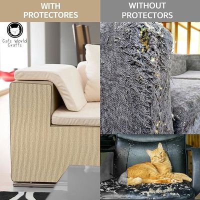 Tapis Griffoir Pour Chat Autocollant 100x30 Cm - Protection Canapé Et Meubles, En Sisal Et Moquette, Facile à Couper Et Poser