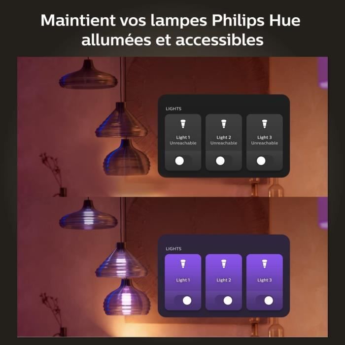 Philips Hue Prise Connectée[Classe énergétique A] + Philips Hue Smart  Button bouton télécommande intelligent connecté, variateur d - Cdiscount  Bricolage