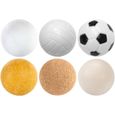 Kit de 6 balles de Baby-Foot TUNIRO - Diverses matières et poids pour différents types de jeu-0