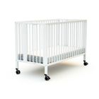 AT4 - Lit bébé pliant ESSENTIEL en bois Blanc - 60x120