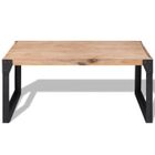Tables Basses Table Basse Bois D Acacia Massif 100 X 60 X 45 Cm