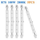 BIVGOCLS Pack de 5 Ampoules éco Halogènes R7s 118Mm 100W 230V 1000LM Blanc Chaud 2800K pour Sécurité,éclairages Paysagers,Lampadaires