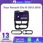 Junsun Autoradio Android 12 2Go+64Go pour Renault Clio Ⅳ (2012-2016) avec 10,1'' Écran Carplay Android Auto GPS WiFi Bluetooth RDS