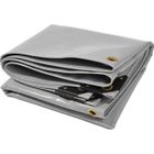 Bâche premium NEMAXX PLA32 300x200 cm - gris avec illets, 650 g/m² PVC, abri, toile de protection - étanche, résistante, 6m²