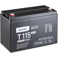 Accurat Traction T115 Carbon Batterie Décharge Lente 115Ah AGM au Plomb