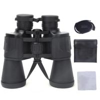 20X50 jumelle en plastique à fort grossissement HD télescope concert de voyage grand oculaire binoculaire (noir)