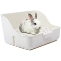 Boîte à litière de lapin  facile à nettoyer, pour apprendre à utiliser la toilette, pour petits animaux/lapins/cochons