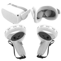 Kit de housse de protection en Silicone pour OCULUS QUEST 2 VR - Blanc