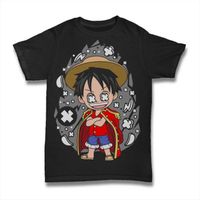 Homme Tee-Shirt Personnages De Manga Japonais - Anime – Japanese Manga Characters - Anime – T-Shirt Vintage Noir