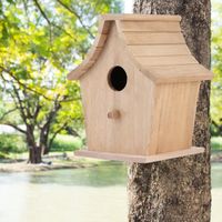 VGEBY Maison d'oiseau Mangeoire à oiseaux, kit de nichoir, bois pour une observation facile Divers petits animalerie hygiene