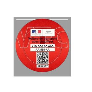 I3DC Support VTC Carte Professionnelle ET Macaron Avant/ARRIÈRE