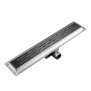 Drain de Plancher Rectangulaire en Acier Inoxydable Pssoire Lin/éaire Filtre D/échet Cheveux pour Cuisine Salle de Bain Lavabo Canal Siphon de Sol Douche en Acier Inoxydable 90cm
