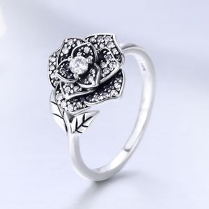 Wostu Argent Sterling 925 Neuf Pendentif Fleur Crâne émail Charm Bead personnalité