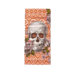 Foulard têtes de mort rouge rose coton 100 x 100 cm imprimé foulard franco de port Foulard têtes de mort rouge rose coton 100 x 100 cm imprimé foulard franco de port