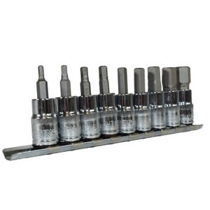 Longues et Courtes Hex//Clé Allen Douille Embout Ensemble 3//8/" Dr H2-H10 mm Bergen