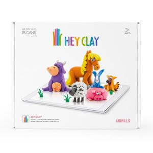 JEU DE PÂTE À MODELER Kit créatif pâte à modeler Hey Clay 18en1 Animaux 3+ ans - Hey Clay - Multicolore - Enfant