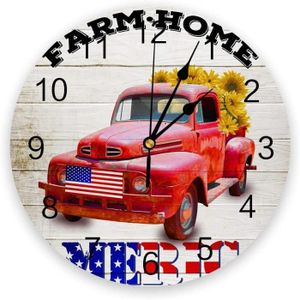 Horloge Murale avec Voiture Us Motif Composant Pièce 2 Modèles Différents USA