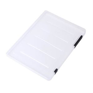 DONGLI Lot De 4 Boîtes Classement A4 - Dos 40 Mm - Plastique Avec Couvercle Adhésif - Rouge
