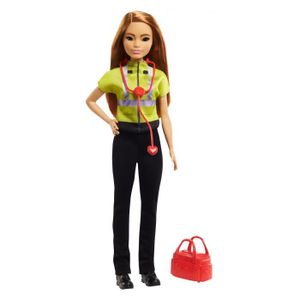 POUPÉE Barbie paramedic junior 30 cm jaune/noir poupée ad