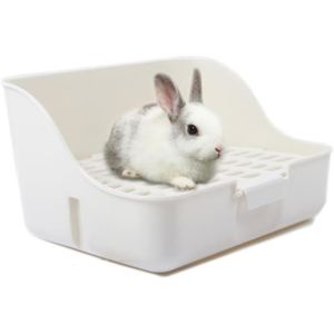 MAISON DE TOILETTE Boîte à litière de lapin  facile à nettoyer, pour apprendre à utiliser la toilette, pour petits animaux/lapins/cochons