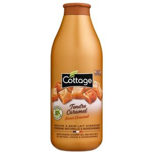 GEL - CRÈME DOUCHE COTTAGE Douche et Bain lait hydratant - Tendre Caramel 97% d'ingrédients d'origine naturelle - 750 ml