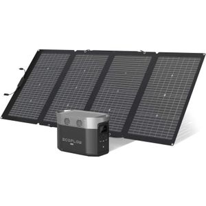 GROUPE ÉLECTROGÈNE Générateur solaire avec panneau solaire-EF ECOFLOW DELTA MAX 1612Wh avec 220W panneau solaire portable 220W-Groupe électrogène