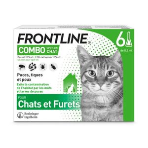 ANTIPARASITAIRE FRONTLINE Combo Chats et Furets - 6 pipettes - Puc