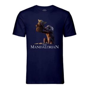 T-SHIRT T-shirt Homme Col Rond Bleu The Mandalorian - Roi 