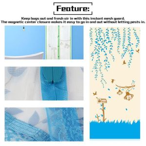 voile transparent motif papillons et floral pour porte chambre /à coucher/ - Dimensions 100/ x 200/ cm Rouge rose fen/être D/écoration Salon Vorcool Rideaux
