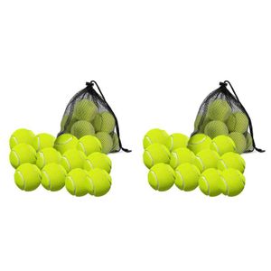 BALLE DE TENNIS Lot de 24 Balles de Tennis avec Sac de Rangement - Balle de Tennis à Paroi épaisse de Qualité Supérieure