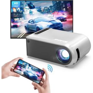 Vidéoprojecteur Mini vidéoprojecteur WiFi Full HD 1080P pris en charge Kolexa Mini projecteur pour téléphone portable, projecteur portable compa42
