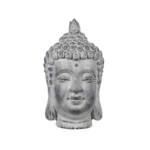 STATUE - STATUETTE Figurine tête de bouddha. statuette en magnesia H42cm