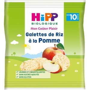COMPOTE DESSERT FRUITÉ Hipp Bio Mon Goûter Plaisir Galettes de Riz à la Pomme +10m 30g