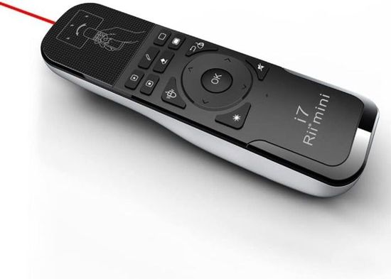 Mini I7 Télécommande Sans Fil Avec Pointeur Laser Rouge Airmouse Pour Kodi Xbmc Openelec