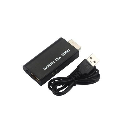 Huadaliy Répartiteur de câble audio convertisseur compatible HDMI pour  adaptateur de console de jeu PS2