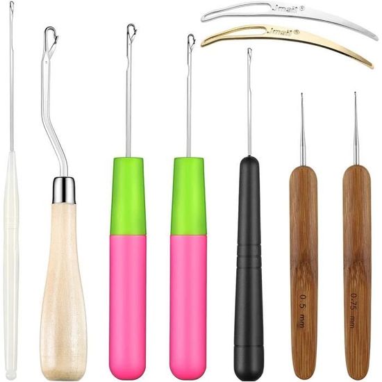 Kit Fil à Cheveux Et Aiguilles Incurvées - Outils Extension Cheveux Et Perruques - 3 Aiguilles + 1 Fil