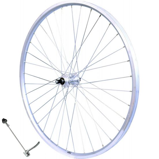 Roue Arrière Vélo 26 Pouces - Double Paroi Aluminium, 12G 48 Rayons, Pour Frein à Disque