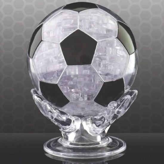 Ballon de foot puzzle 3D Transparent Et Noir Cdiscount Jeux Jouets