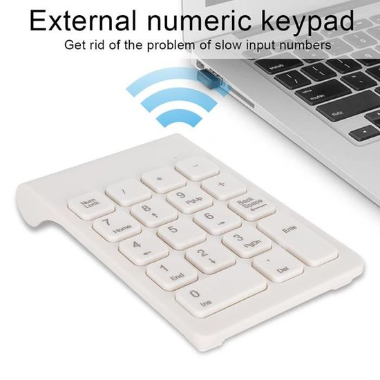 Clavier Sans Fil Hébreu - Compatible Windows, MacOS - Portée 10 M - Design Mince Et Silencieux - Pour Bureau Et Déplacements