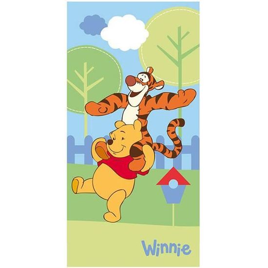 Drap De Plage Ou De Bain Winnie L Ourson 75x150 Cm Achat Vente