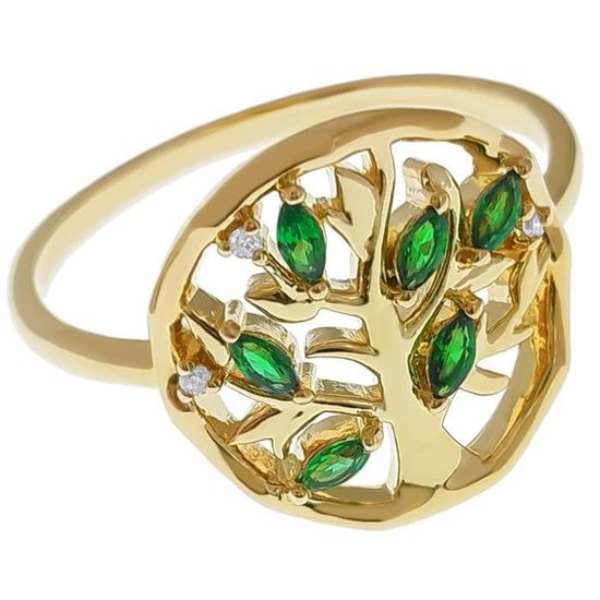 Bague Plaquée Or 18 Carats Avec Zirconium - Taille 52, Neuve Avec étiquettes